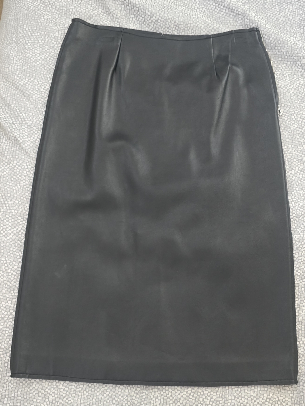 J.O.A. Black Faux Leather Pencil Skirt